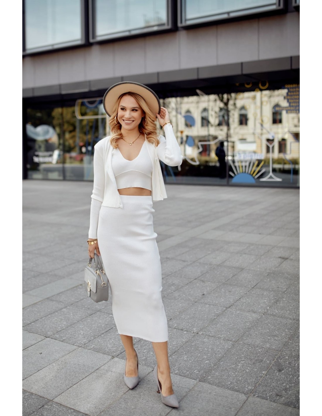 Three-piece knitted set ekri 01092 - Online store - Boutique